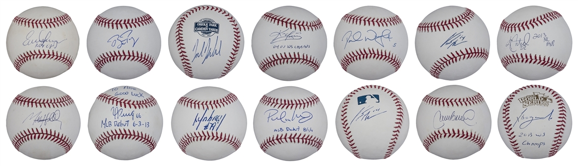Lot Of 14 Current MLB Star Hitters Single Signed Baseballs (PSA/DNA, Fanatics, MLB Authenticated)